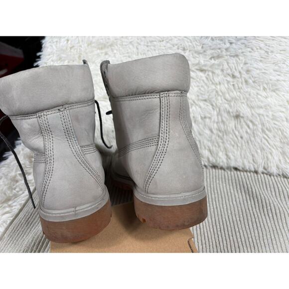 Timberland Boots Mens Size 8M Gray Leather Nubuck 6 Inch Lace Up Work Hiking - Picture 7 of 8